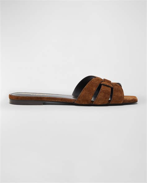 tribute ysl flat|saint laurent tribute suede sandals.